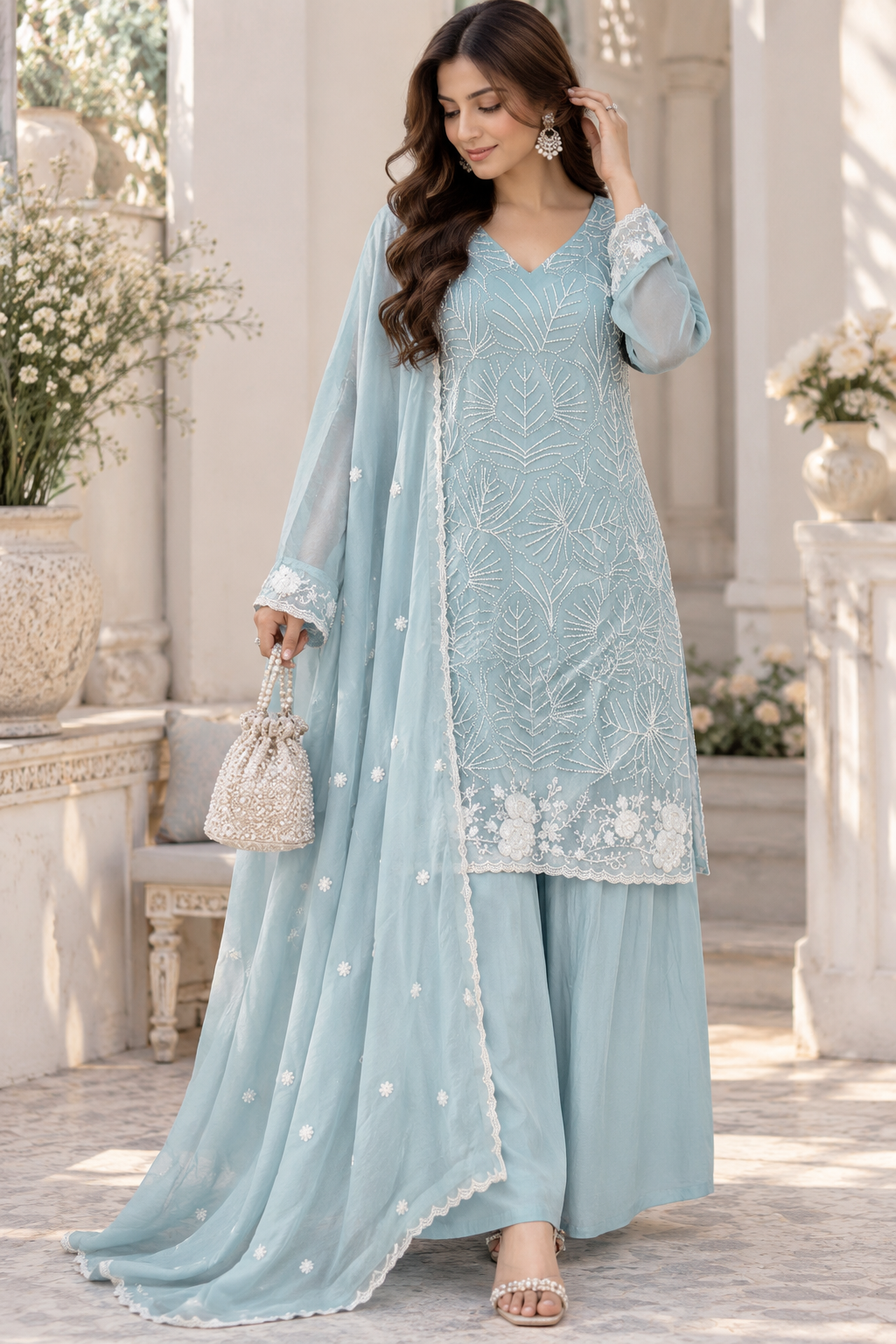 PARO SHIFFON HANDWORK SUIT 21