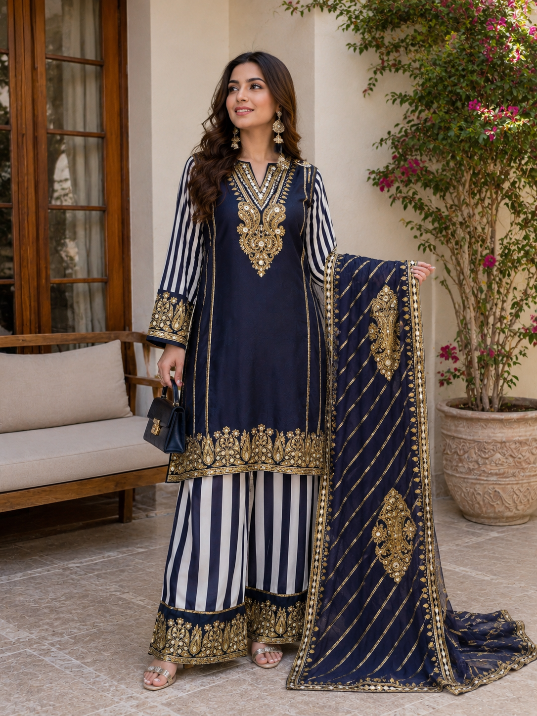 NAZAKAT CREPE READYMADE SUIT