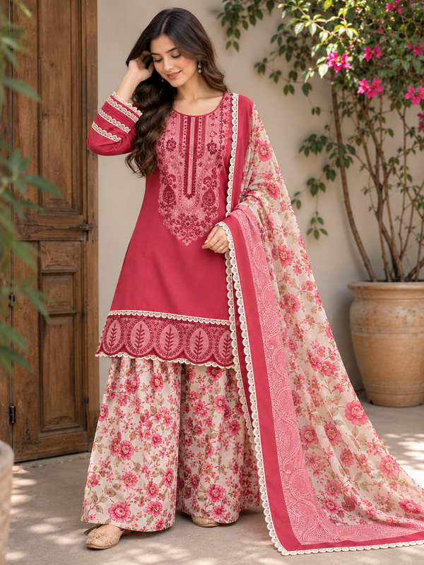 ANISA COTTON PATCH FARSHI SHALWAR SUIT