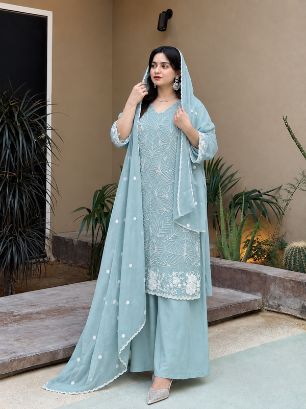 PARO SHIFFON HANDWORK SUIT 21