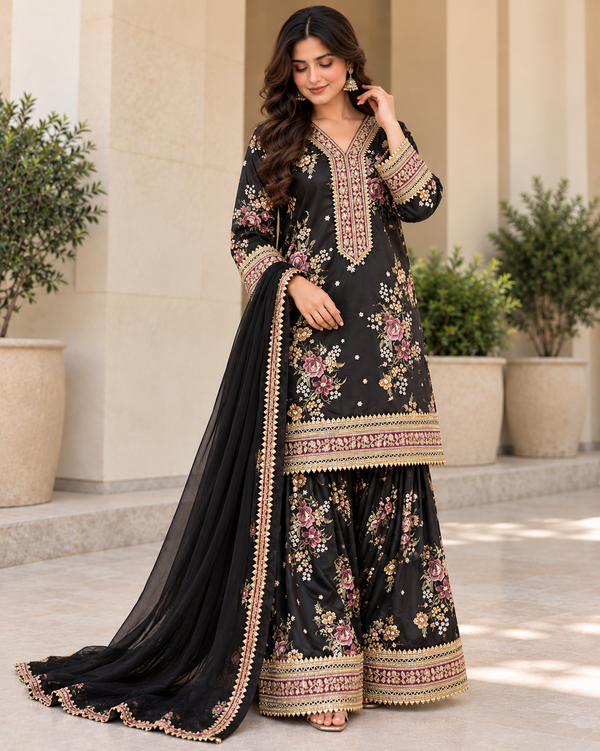 SATIN FARSHI SHALWAR SUIT 2