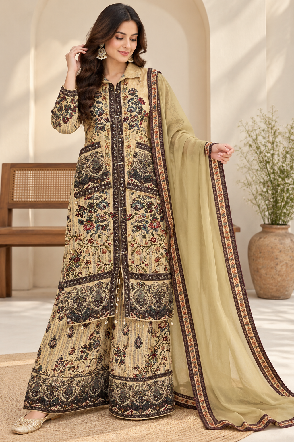 NAZAKAT CREPE READYMADE SUIT 6