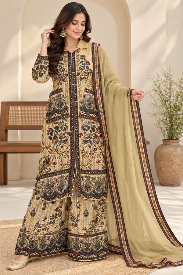 NAZAKAT CREPE READYMADE SUIT 6