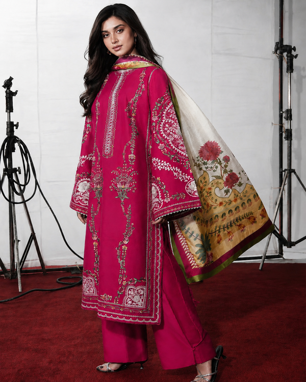 JUGNU LAWN EMBROIDERY SUIT 2 Q