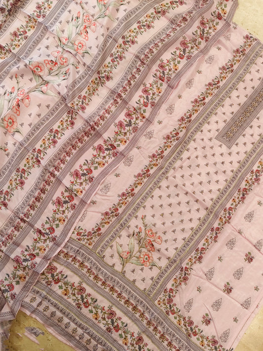 PINK BALA PURE MUSLIN EMBROIDERY SUIT