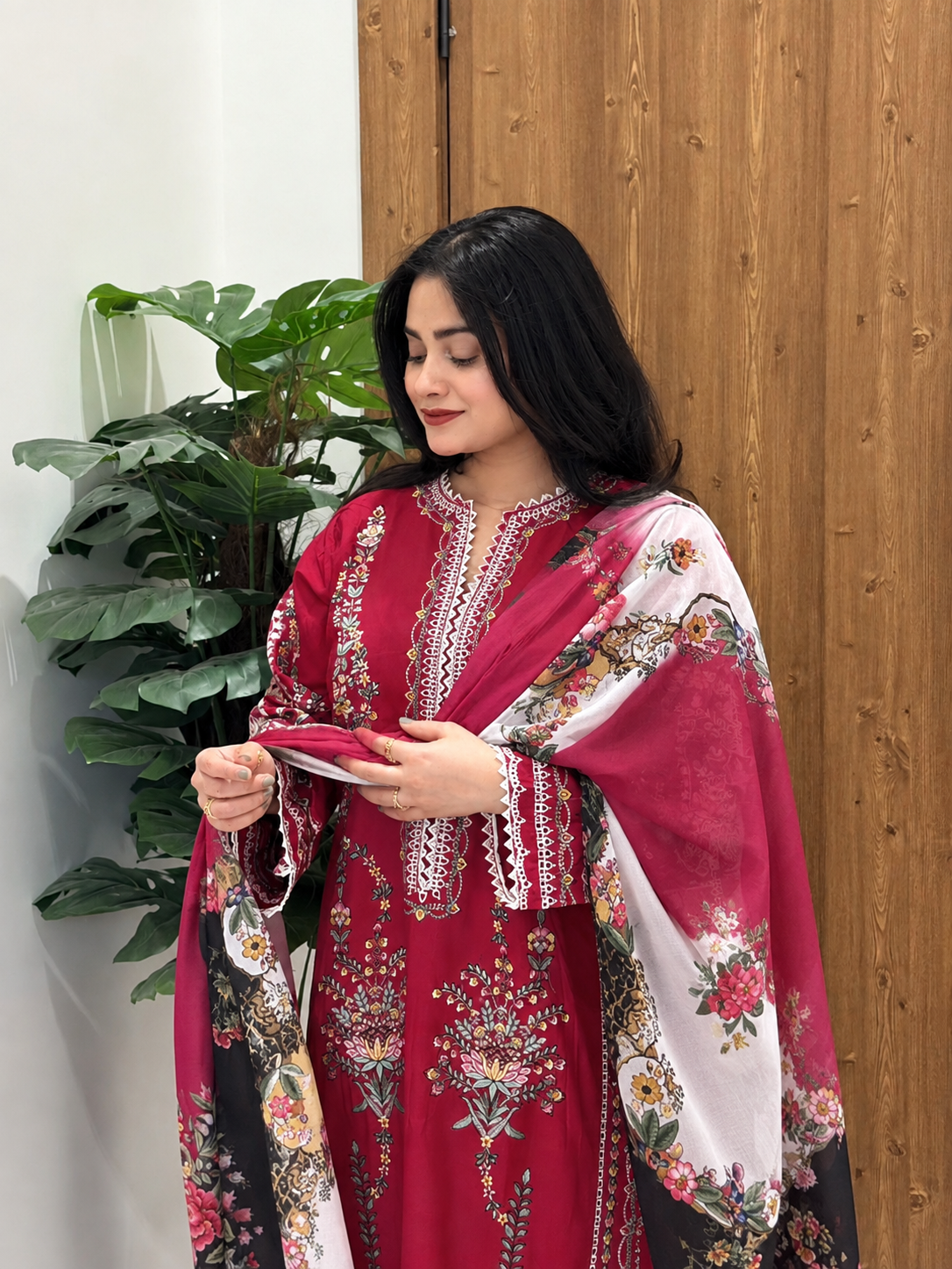 JUGNU LAWN EMBROIDERY SUIT 2 R