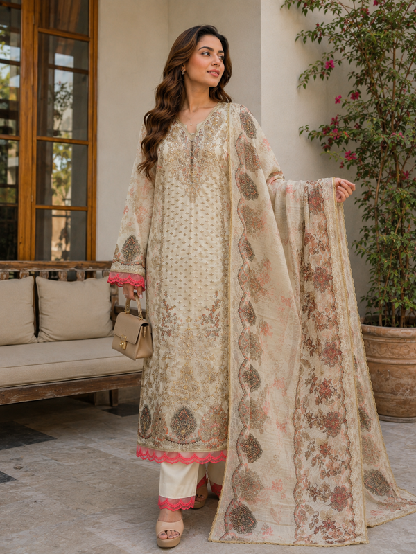 RAHI MUSLIN READYMADE SUIT