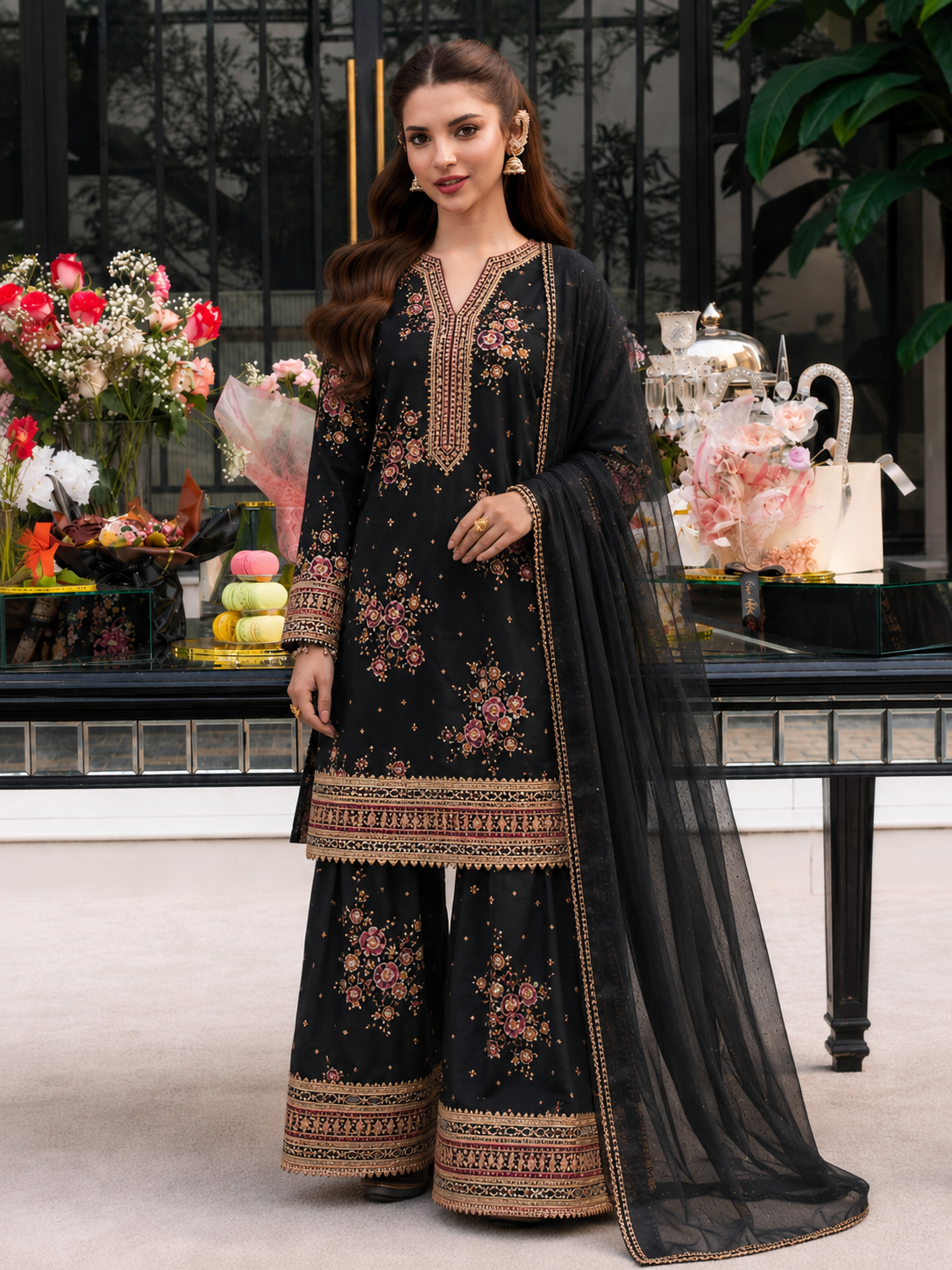 SATIN FARSHI SHALWAR SUIT
