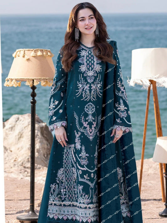BLUE LAWN COTTONEMBROIDERY SUIT 1372