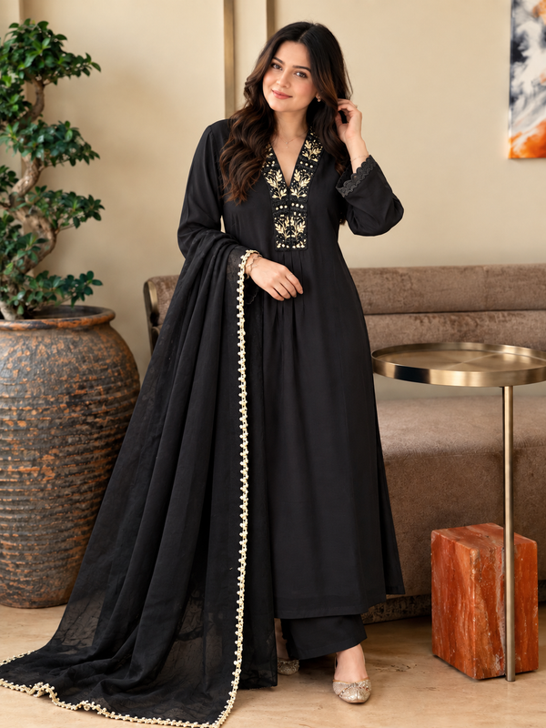 MUL CHANDERI HANDWORK SUIT 6 Q 1001