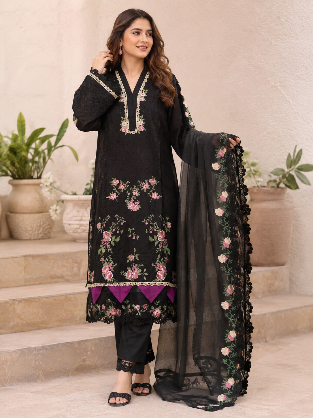 YUMNA BLACK READYMADE SUIT