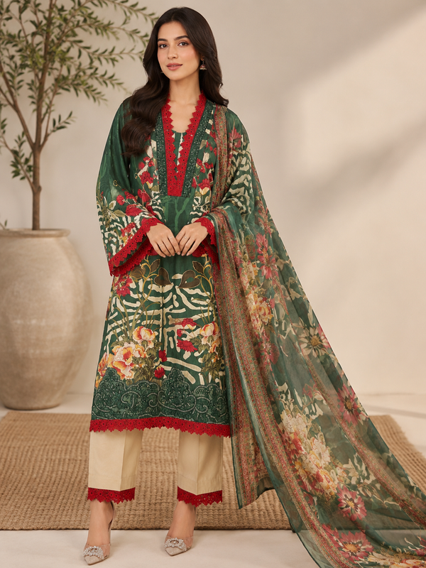 MARIA B COTTON PATCH READYMADE SUIT 5