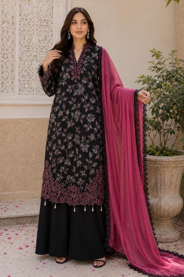 PURE LAWN CUTWORK READYMADE SUIT 3 Q