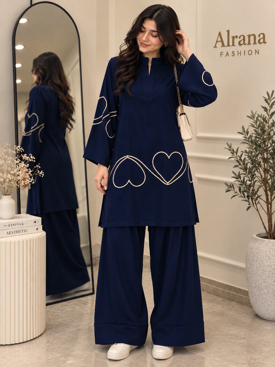 HEART BLUE FARSHI READYMADE SUIT 1 R
