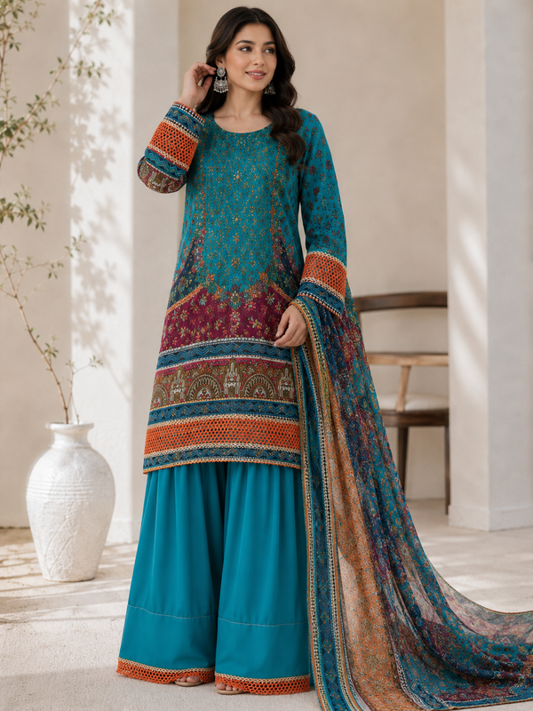 JAZMINE COTTON PATCH FARSHI SHALWAR SUIT