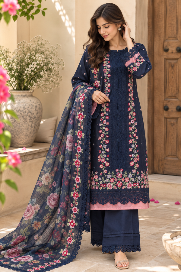 BLUE PATCH READYMADE SUIT