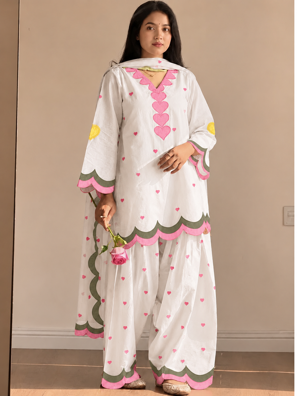 SWEETHEART LAWN EMBROIDERY SUIT