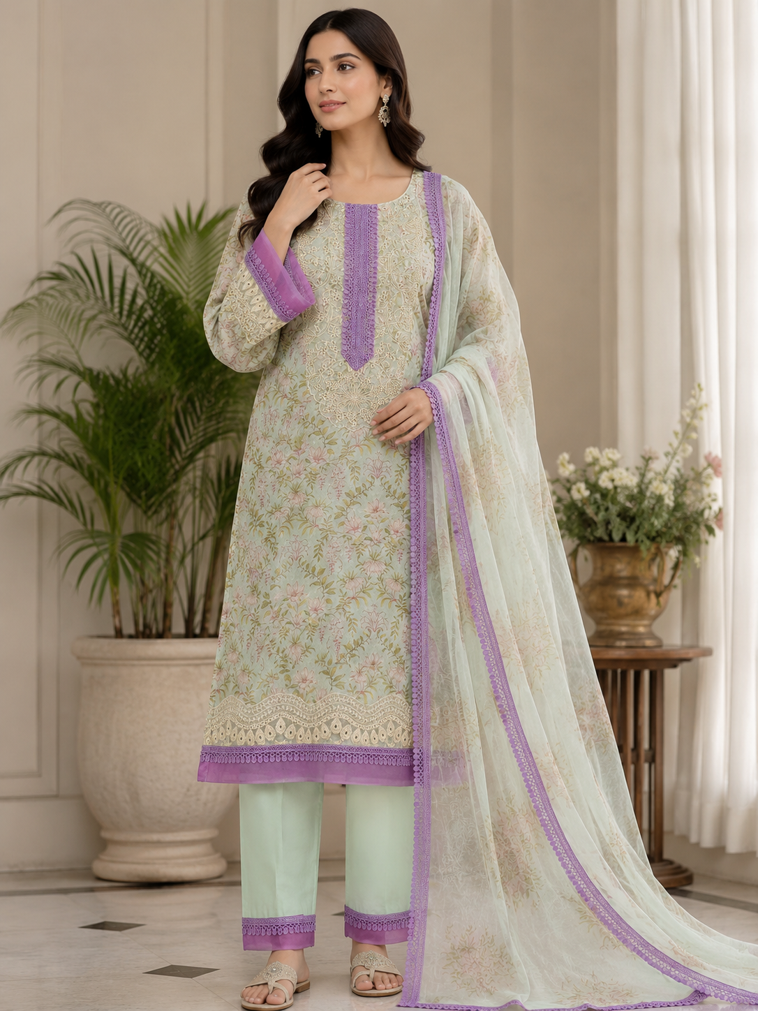 MARIA B COTTON PATCH READYMADE SUIT 4