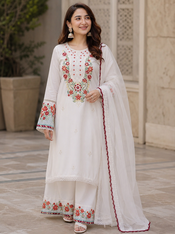IMROZA RAYON EMBROIDERY SUIT 4 Q