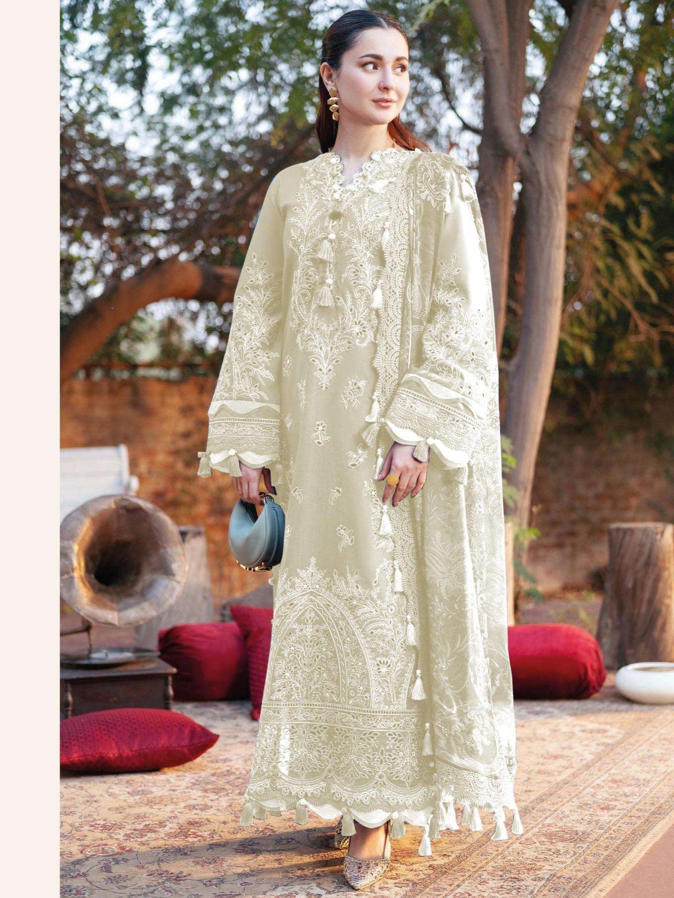 HANIA OFF-WHITE READYMADE SUIT