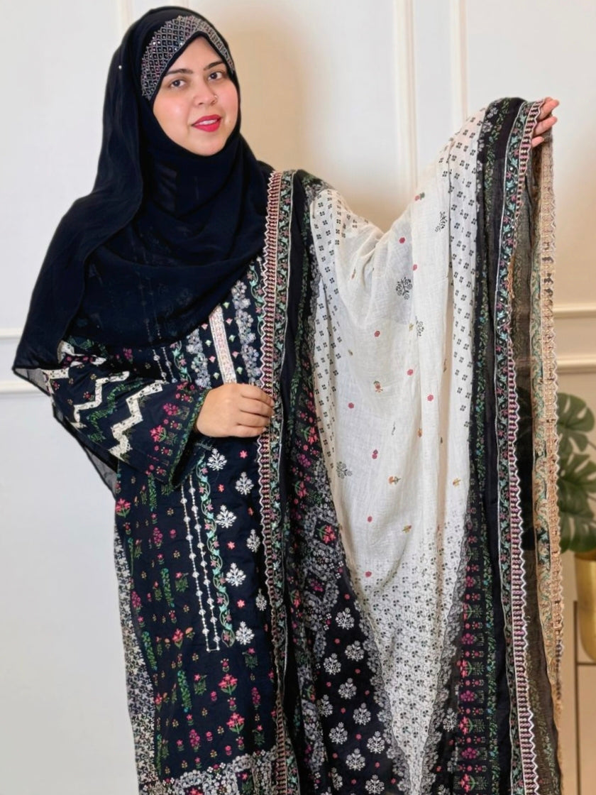 SABA BIN SAEED LAWN EMBROIDERY SUIT 3477 Q
